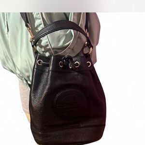Coach Black Pebbled Leather Shoulder Bag